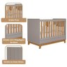 Berço Minicama Infantil Americano Grade Fixa Regulagem de Altura Mdf Biscoito Permobili Fendi/ - 5