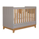 Ver imagem 1 de Berço Minicama Infantil Americano Grade Fixa Regulagem de Altura Mdf Biscoito Permobili Fendi/