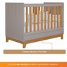 Berço Minicama Infantil Americano Grade Fixa Regulagem de Altura Mdf Biscoito Permobili Fendi/ - 6