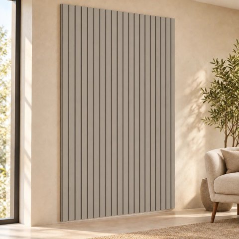 Painel Ripado Smart 320x240 cm (sem Furo) Incolar Grigio