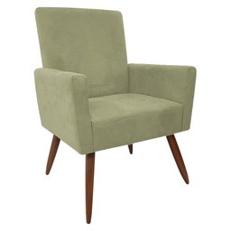 Cadeira Poltrona para Sala Nina Confortável e Reforçada Veludo Capuccino - 1