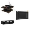 Conjunto com Rack com Painel para TV até 60 Polegadas e Mesa de Centro Elegance Espresso Móveis - 2