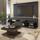 Ver imagem 1 de Conjunto com Rack com Painel para TV até 60 Polegadas e Mesa de Centro Elegance Espresso Móveis