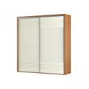 Ver imagem 3 de Guarda Roupa 2 Portas de Correr 2 Gavetas 223cm 100% MDF Off White/Freijó