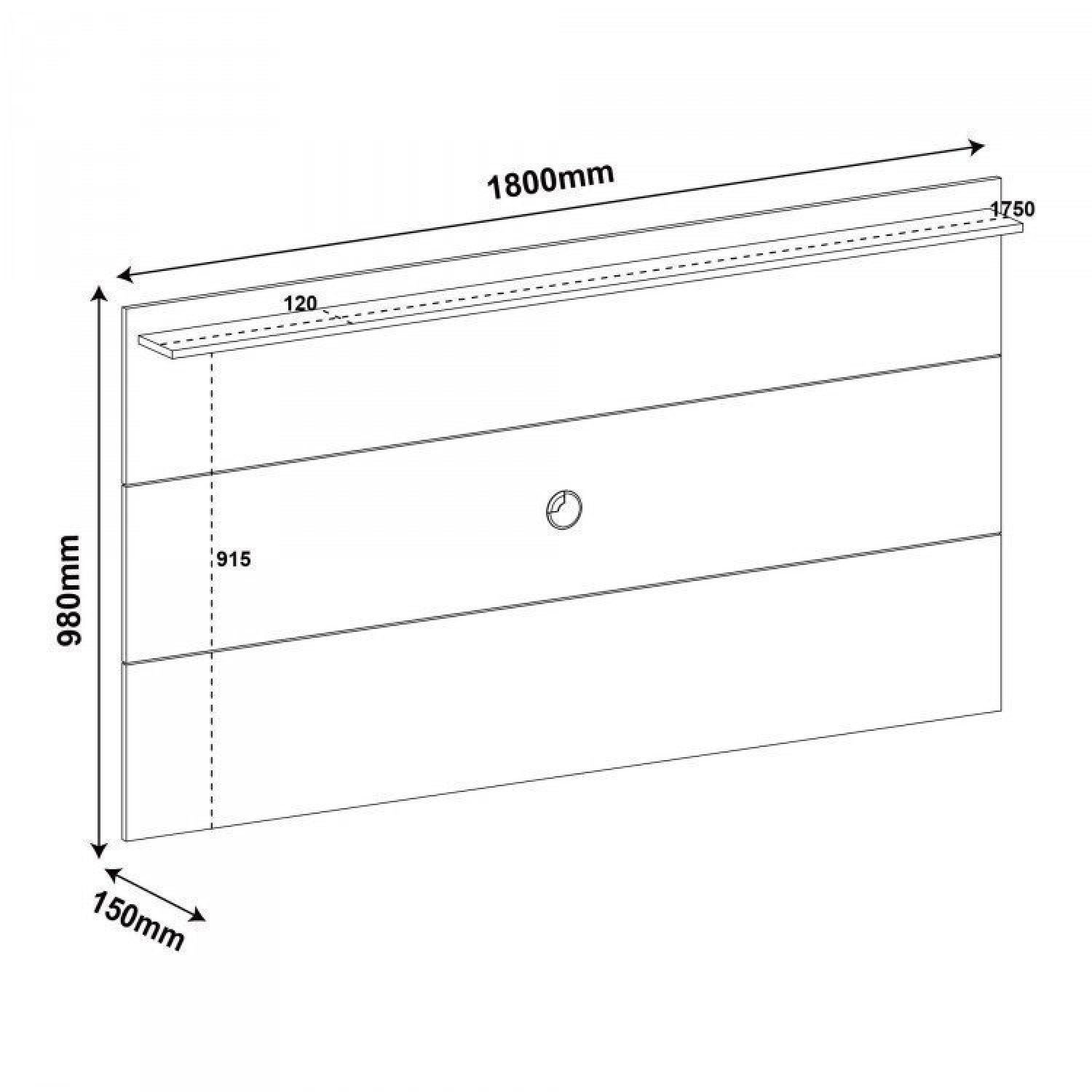 Kit 3 Peças Rack com Painel até 60 Polegadas Slim e Mesa de Centro Elegance - 4
