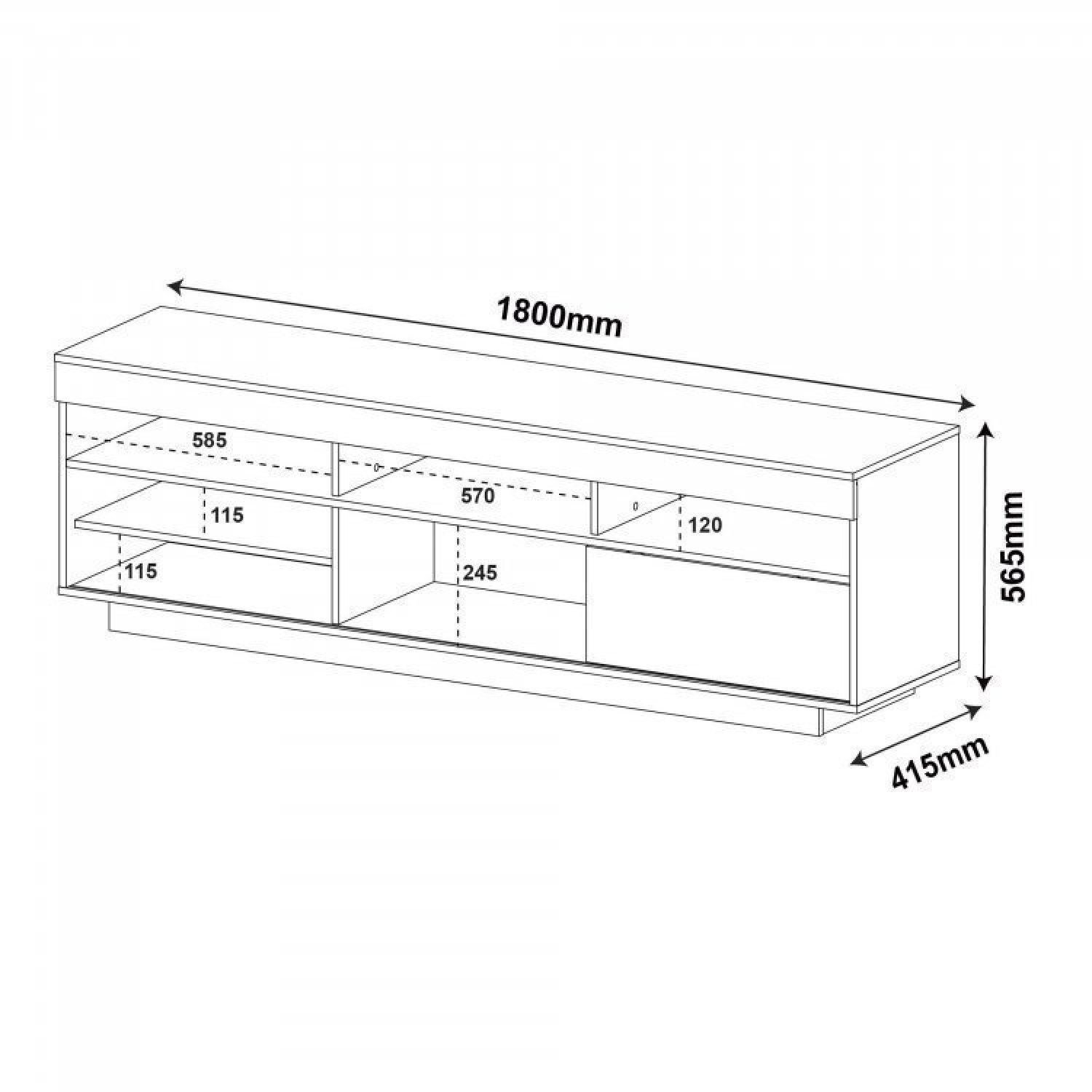 Kit 3 Peças Rack com Painel até 60 Polegadas Slim e Mesa de Centro Elegance - 5