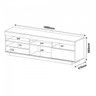 Kit 3 Peças Rack com Painel até 60 Polegadas Slim e Mesa de Centro Elegance - 5