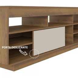 Kit 3 Peças Rack com Painel até 60 Polegadas Slim e Mesa de Centro Elegance - 14