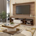 Ver imagem 1 de Kit 3 Peças Rack com Painel até 60 Polegadas Slim e Mesa de Centro Elegance