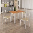 Ver imagem 5 de Conjunto Sala de Jantar Mila 4 Cadeiras Ella Branca C- Creme