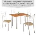 Ver imagem 2 de Conjunto Sala de Jantar Mila 4 Cadeiras Ella Branca C- Creme
