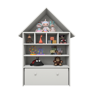 Casinha Infantil Organizadora de Brinquedos 100% Mdf Plancasa Branco Tx