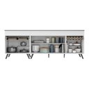 Ver imagem 6 de Kit 2 Balcões Gabinete Pia 150 Cm e Cooktop 70 Cm Veneza Multimóveis Mp2073.964 Branco