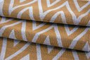 Ver imagem 5 de Kit Tapetes e Passadeira De Cozinha 3 Peças Antiderrapante Chevron Zig Zag Geométrico Caramelo e Cru
