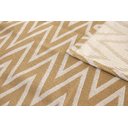 Ver imagem 6 de Kit Tapetes e Passadeira De Cozinha 3 Peças Antiderrapante Chevron Zig Zag Geométrico Caramelo e Cru
