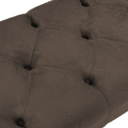 Banco Estofado Jade 120xcm Suede Marrom - Majú Decor - 4