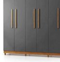 Ver imagem 2 de Guarda Roupa Elegance 6 Portas com 8 Pes Nature/alasca - Vlr