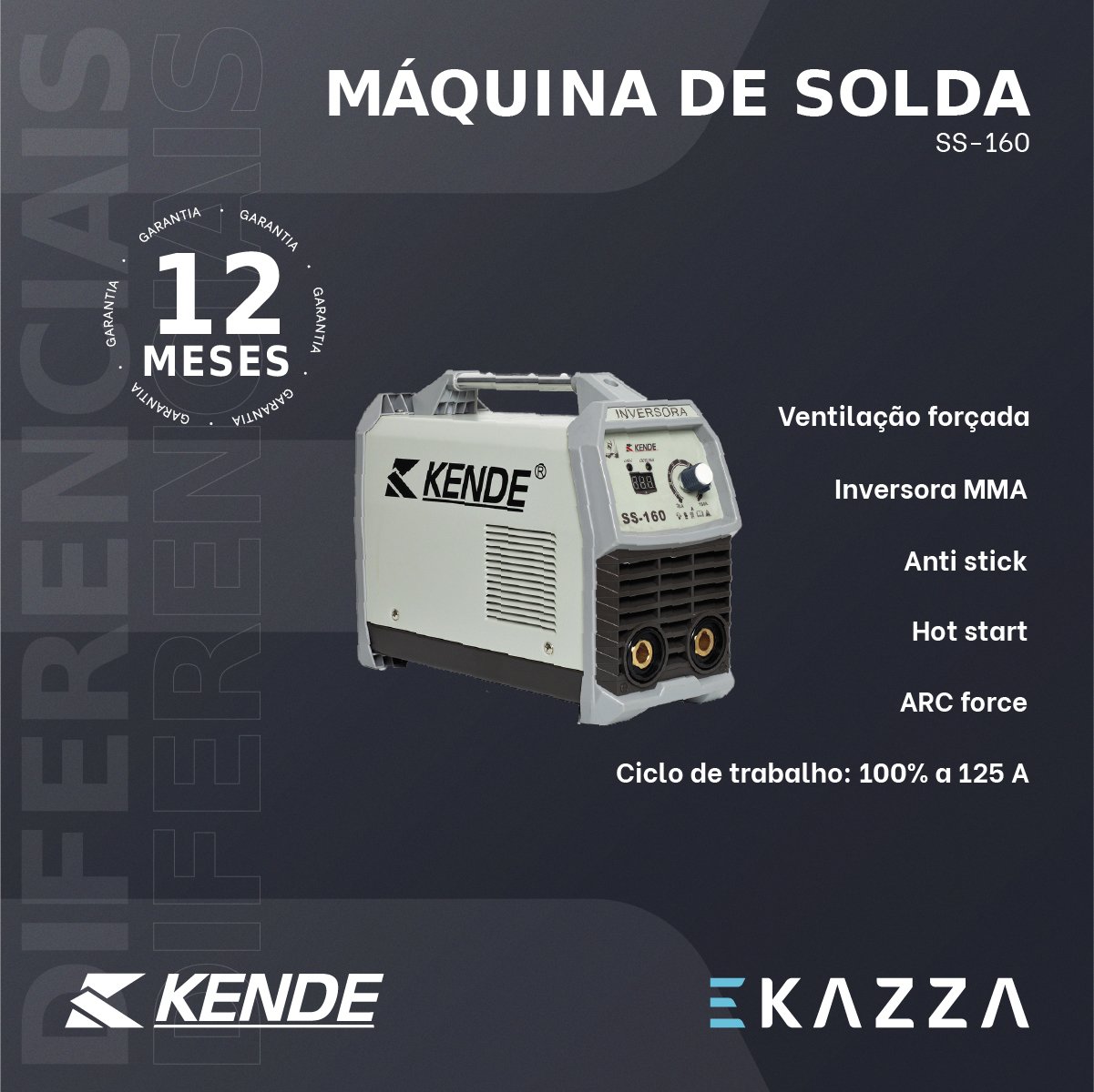 Máquina de Solda Inversora MMA SS-160 - KENDE - 3