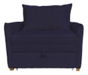 Ver imagem 5 de Poltrona Cama Monica Sala - Bouclé Cores:Azul-Marinho/Bouclé