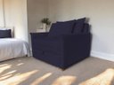 Ver imagem 2 de Poltrona Cama Monica Sala - Bouclé Cores:Azul-Marinho/Bouclé
