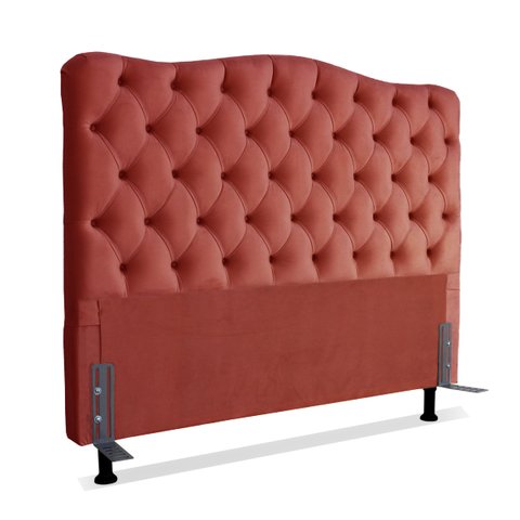 Cabeceira Para Cama Box Solteiro 0,9 M Realeza:Suede Vermelho