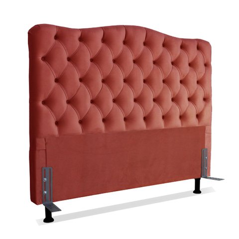 Cabeceira para Cama Box Solteiro 0,9 m Realeza:Suede Vermelho