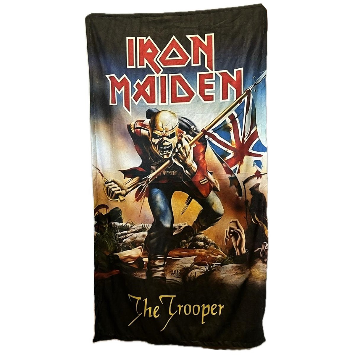 Toalha de Banho Iron Maiden 1,40m X 80cm Algodão Rock Estilo