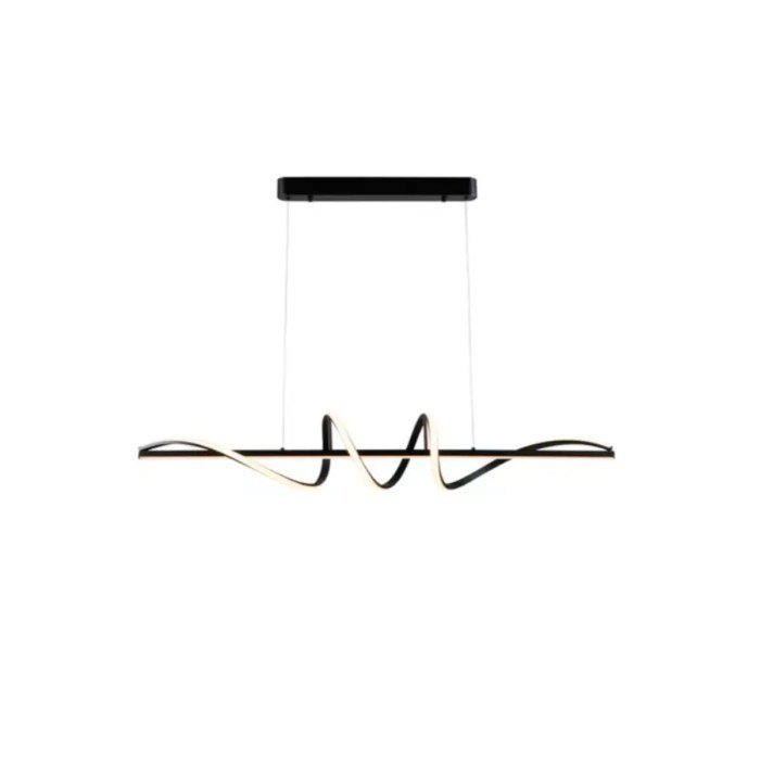 Luminaria Pendente Led Espiral Preto Jlr