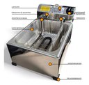 Ver imagem 6 de Fritadeira Elétrica Óleo 7lt + Escorredor + Coador - Inmetro:60hz/inox/220v