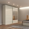Guarda Roupa com Espelho 2 Portas de Correr 2 Gavetas 223cm 100% MDF   - 1