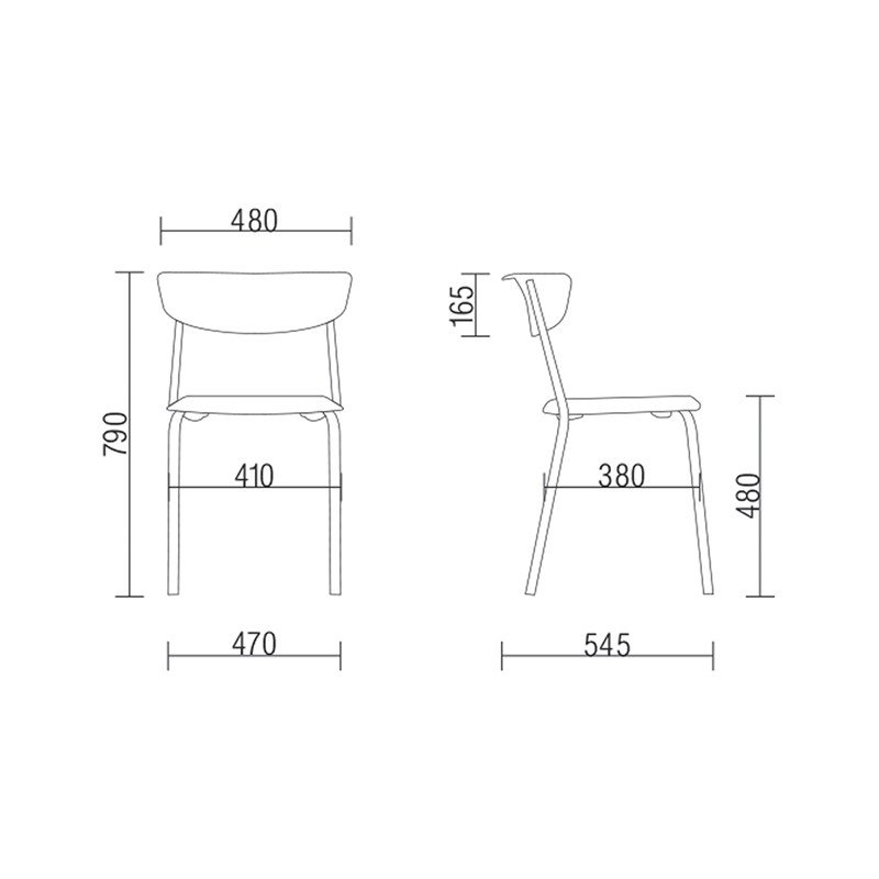 Cadeira fixa Bit- areia fkx - 2