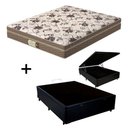 Ver imagem 1 de Cama Box C/ Baú Casal + Colchão Mola Ensacada Probel Style Pillow Euro Casal (138x188x25cm