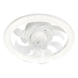Pendente Ventilador de Teto Amon com Cristal Led 3 Cores Bivolt Retrátil com Controle Remoto - 1