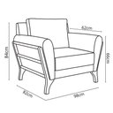 Ver imagem 7 de Poltrona Sabrina de Madeira Maciça com Almofada Linho Chumbo 406