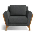 Ver imagem 6 de Poltrona Sabrina de Madeira Maciça com Almofada Linho Chumbo 406