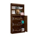 Ver imagem 3 de Conjunto Espelheira e Sapateira Manu 4 Portas Organização:marrom