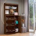 Ver imagem 2 de Conjunto Espelheira e Sapateira Manu 4 Portas Organização:marrom