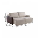 Ver imagem 3 de Estofado Retrátil 160cm com USB Urban Bege/Marrom