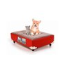 Colchão Pet Cachorro - Gato Medio Castorpet Bed Cinza-vermelho (60x80x19) - 3