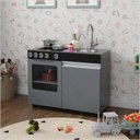 Ver imagem 5 de Mini Cozinha Infantil Luli com Pia e Fogao Cinza Preto Ofertamo