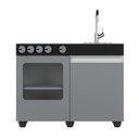 Ver imagem 7 de Mini Cozinha Infantil Luli com Pia e Fogao Cinza Preto Ofertamo