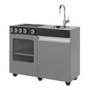 Ver imagem 4 de Mini Cozinha Infantil Luli com Pia e Fogao Cinza Preto Ofertamo