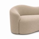 Ver mais imagens de Kit Sofá + Puf Star 210 cm Orgânico 2 Lugares Sala Recepção:Bege/Bouclé