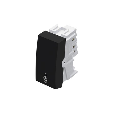 Módulo Pulsador para Campainha Fame Habitat Black 16a Preto