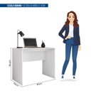 Ver imagem 3 de Escrivaninha Mesa Escritório Cubic 90cm Branca