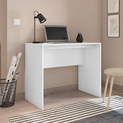 Escrivaninha Mesa Escritório Cubic 90cm Branca