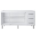 Ver imagem 4 de Balcão com Tampo Emily 160 Cm Branco Preto Moblis