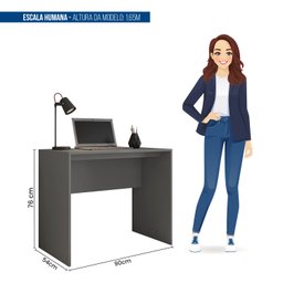 Escrivaninha para Escritório 90cm Cubic  - 3
