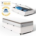 Ver imagem 2 de Cama Box Baú com Colchão de Molas Ensacadas Pillow Top Neve Solteiro 88cm
