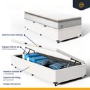 Ver imagem 3 de Cama Box Baú com Colchão de Molas Ensacadas Pillow Top Neve Solteiro 88cm